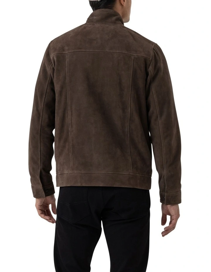 Glen Massey Leather Jacket in Taupe image 3
