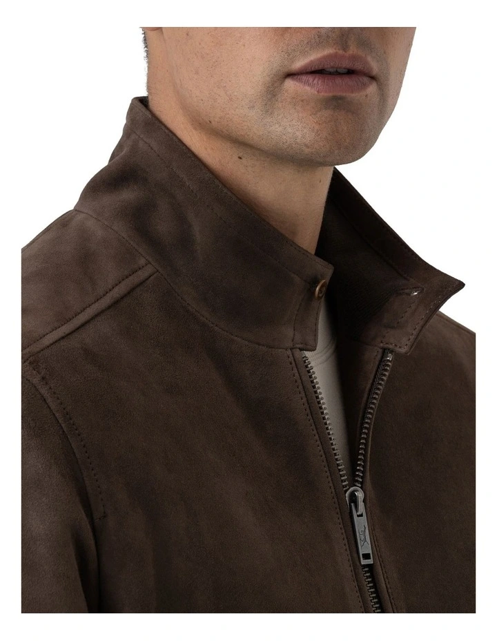 Glen Massey Leather Jacket in Taupe image 4