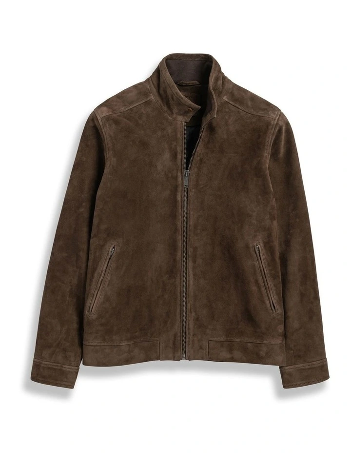 Glen Massey Leather Jacket in Taupe image 5