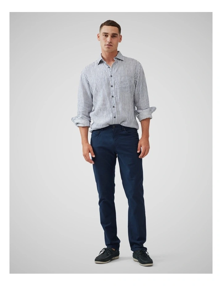 Straight Fit Long Leg Jean in Navy image 2