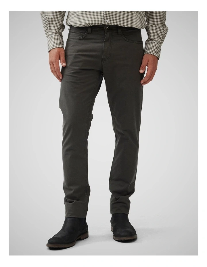 Gunn Straight Fit Jean Long Leg in Forest image 1