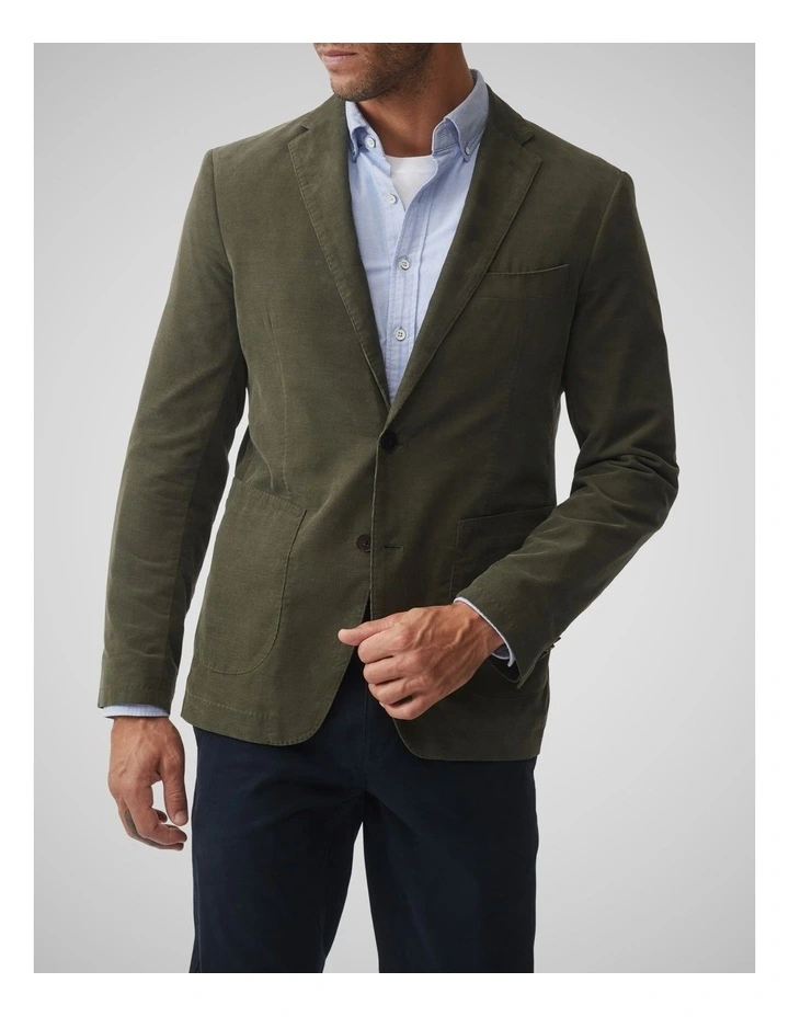 Saint Bathans Sports Fit Jacket in Moss image 1
