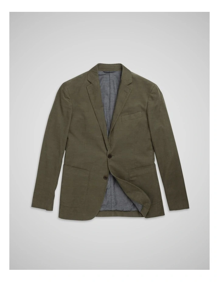 Saint Bathans Sports Fit Jacket in Moss image 4