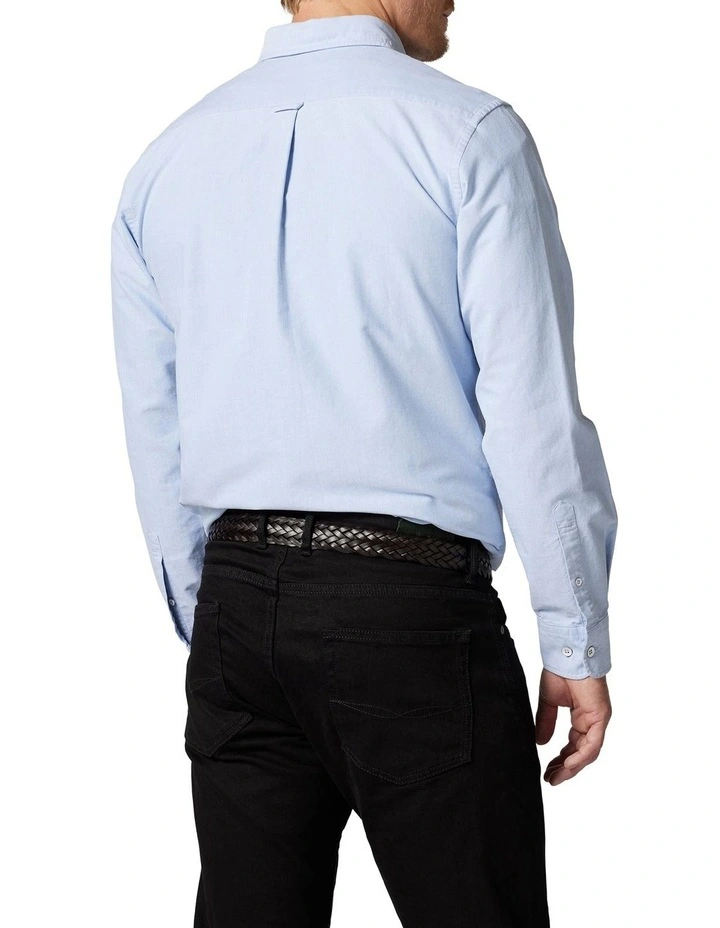 Gunn Oxford Sports Fit Shirt in Cornflower image 3