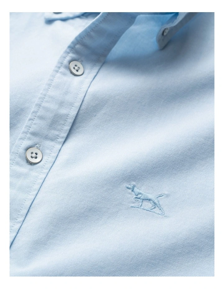 Oxford Long Sleeve Sports Fit Shirt in Cornflower image 5