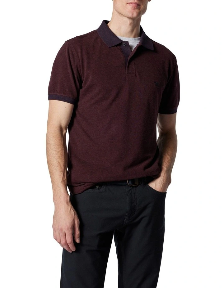 New Haven Sports Fit Polo in Red image 1
