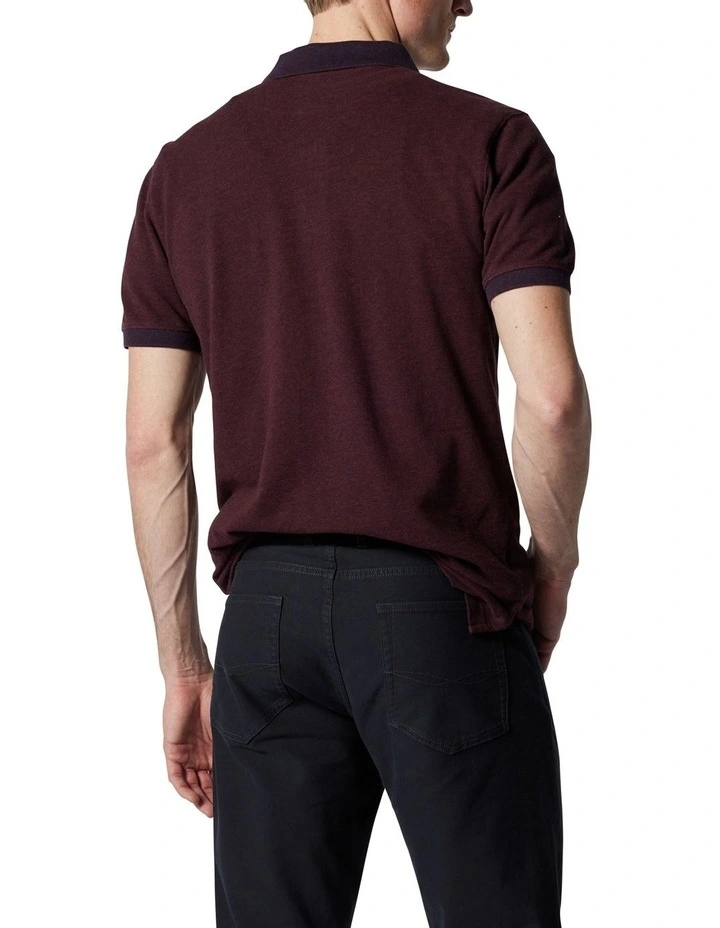 New Haven Sports Fit Polo in Red image 3