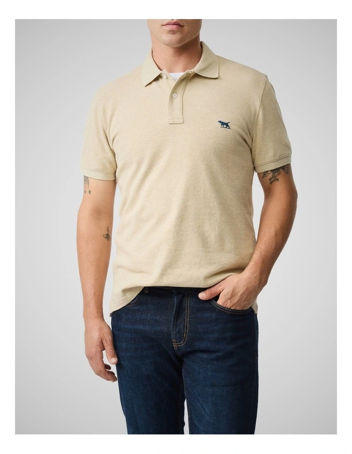 The Gunn Sports Fit Polo in Oat image 1