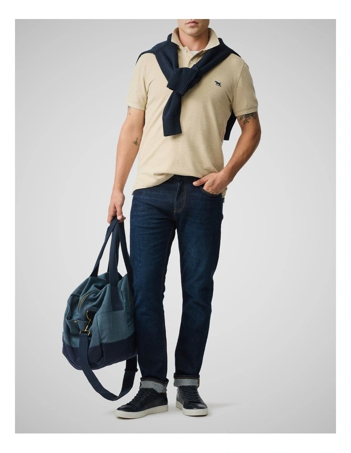 The Gunn Sports Fit Polo in Oat image 2