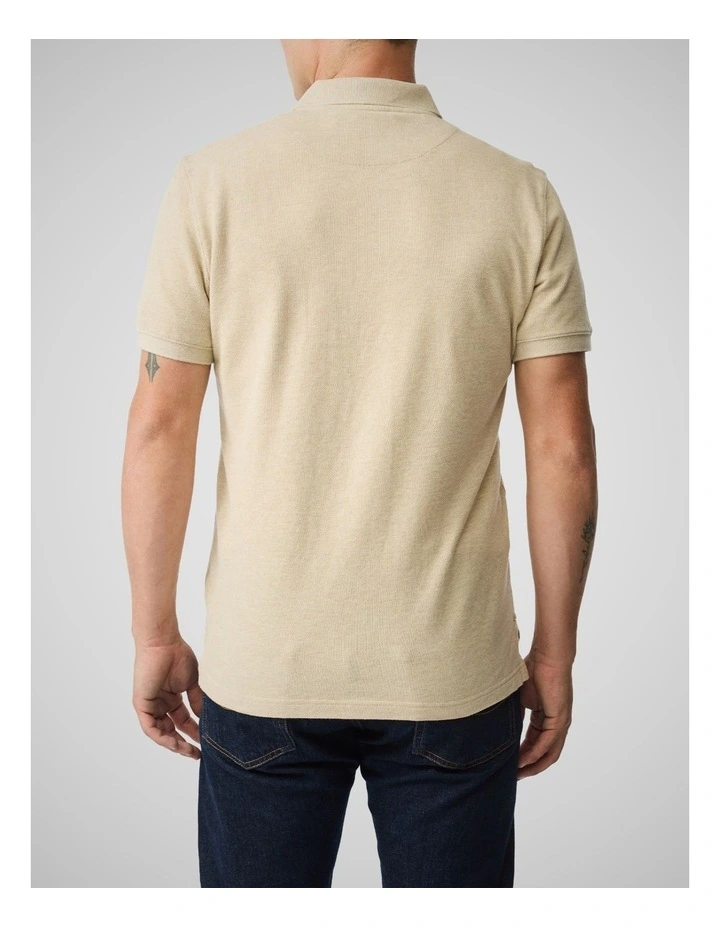 The Gunn Sports Fit Polo in Oat image 3