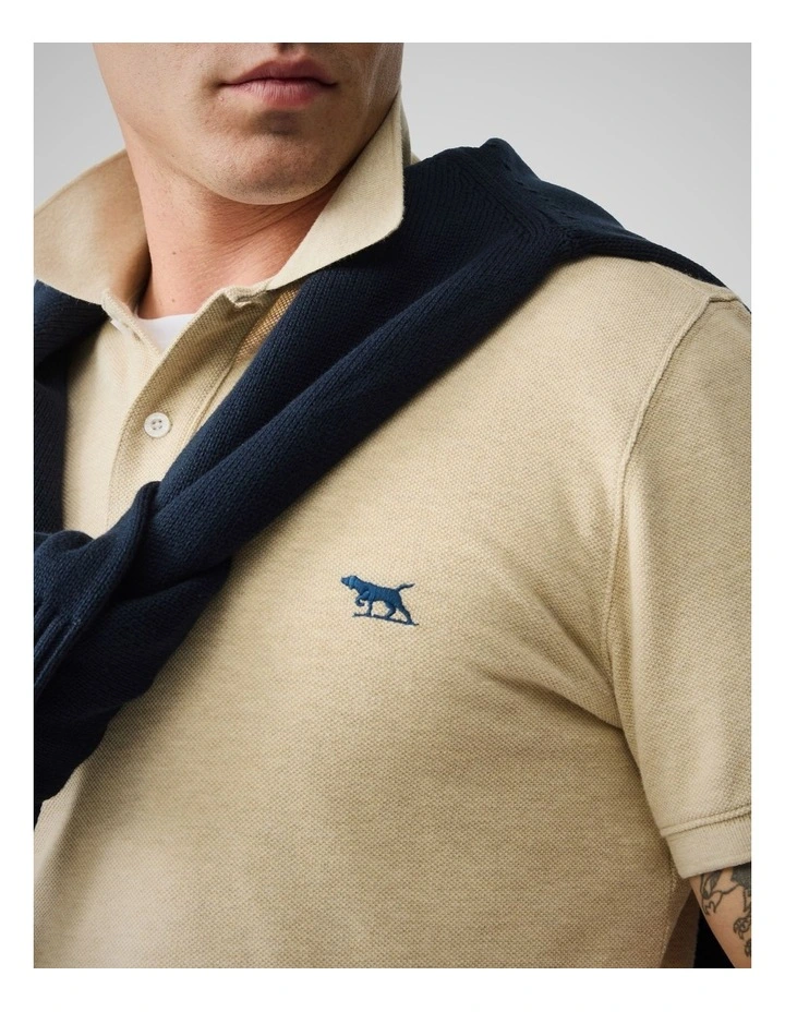 The Gunn Sports Fit Polo in Oat image 6