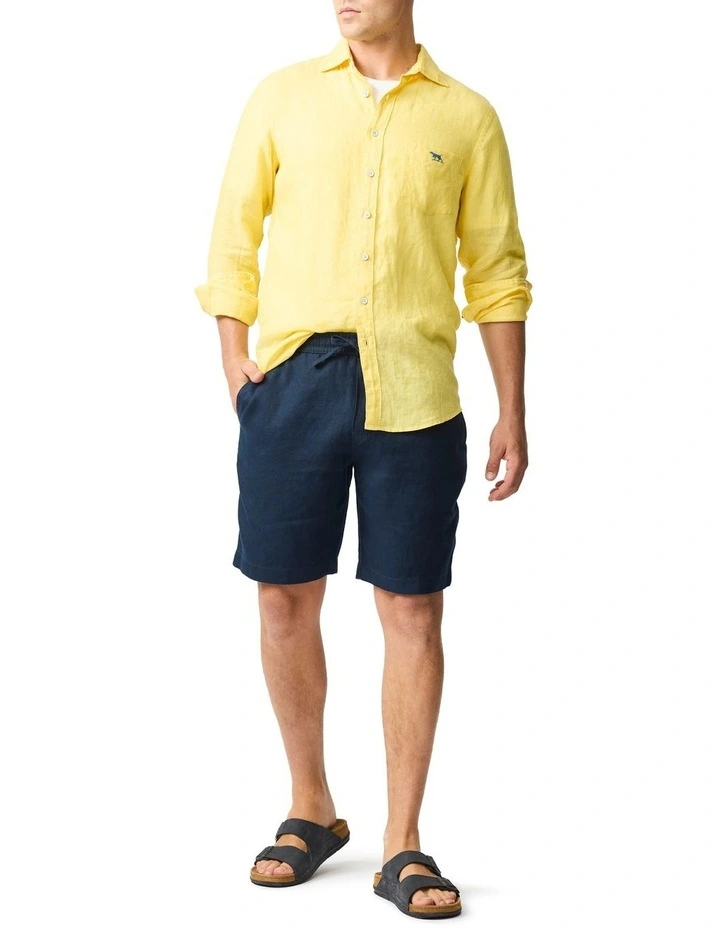 Linen 9" Resort Short in Navy image 2