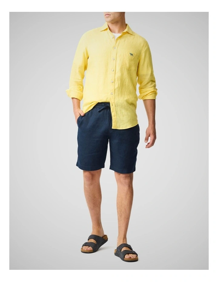Linen Resort Short 9 Inch in Navy image 2