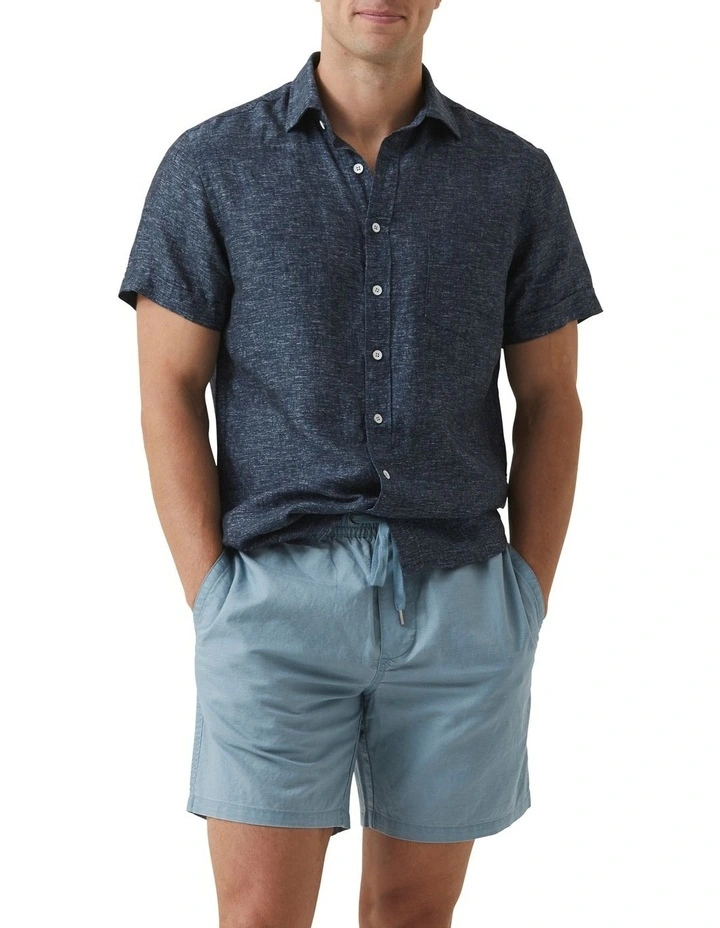 Ellerslie Short Sleeve Sports Fit Shirt in Bluesteel image 1