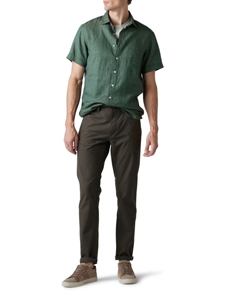 Ellerslie Short Sleeve Sports Fit Shirt in Forest image 2