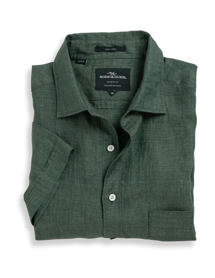 Ellerslie Short Sleeve Sports Fit Shirt in Forest image 4
