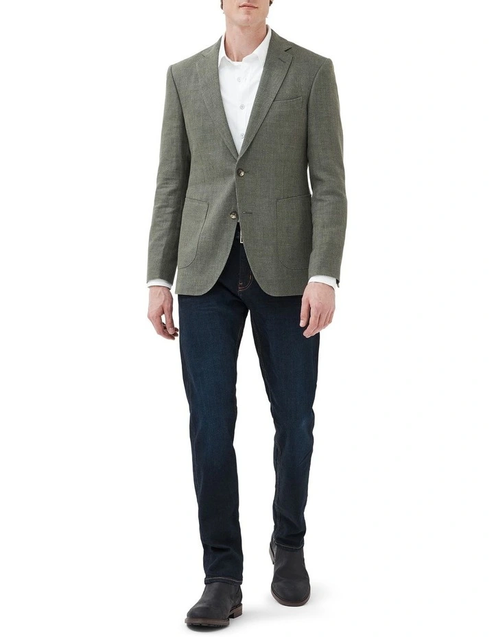 The Cascades Sports Fit Jacket in Green image 3
