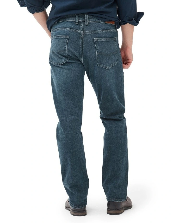 Winton Relaxed Fit Italian Denim Long Leg in Mid Blue image 3