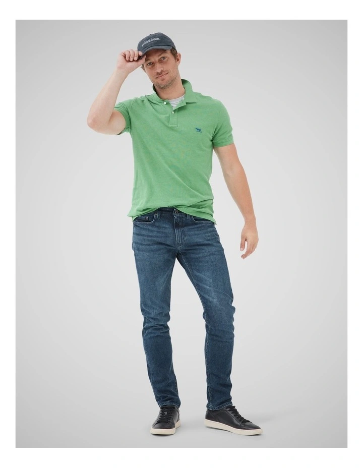 Owaka Straight Fit Italian Denim Regular Leg Jeans in True Blue image 2