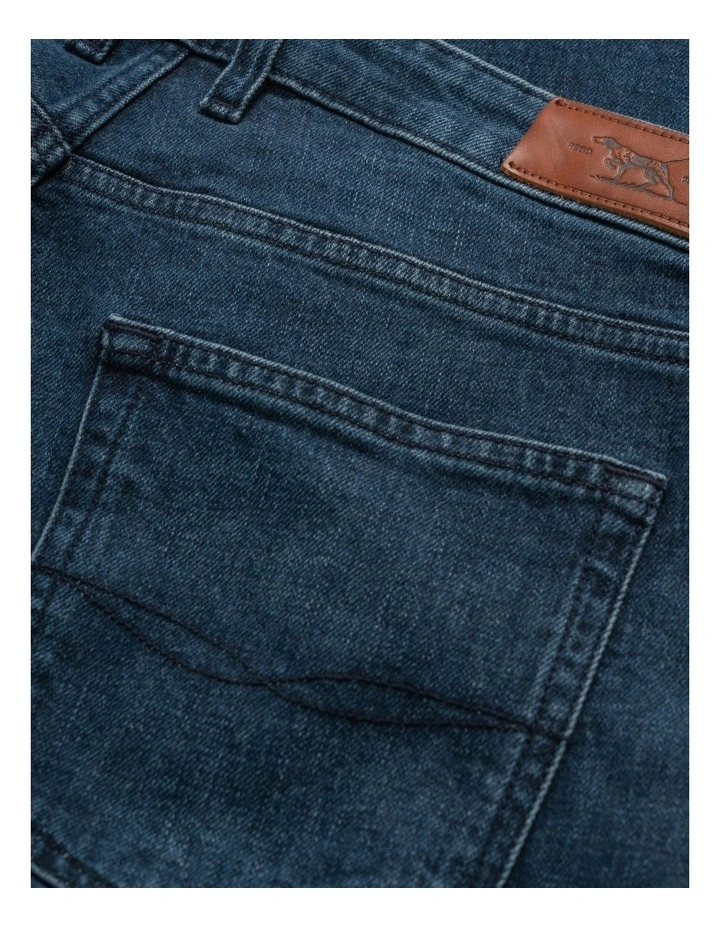 Owaka Straight Fit Italian Denim Regular Leg Jeans in True Blue image 6
