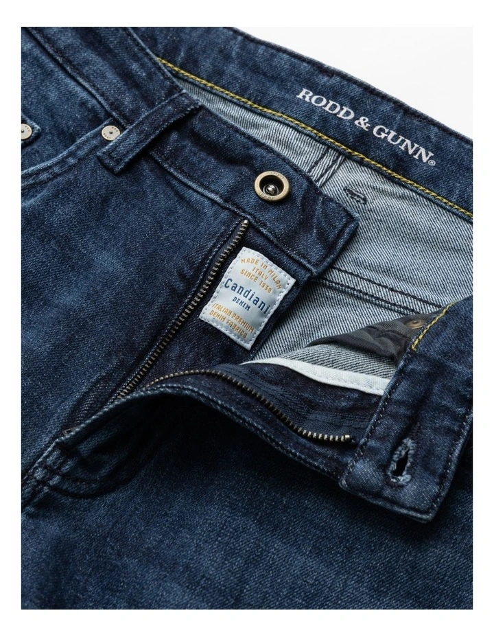 Owaka Straight Fit Italian Denim Regular Leg Jeans in True Blue image 7