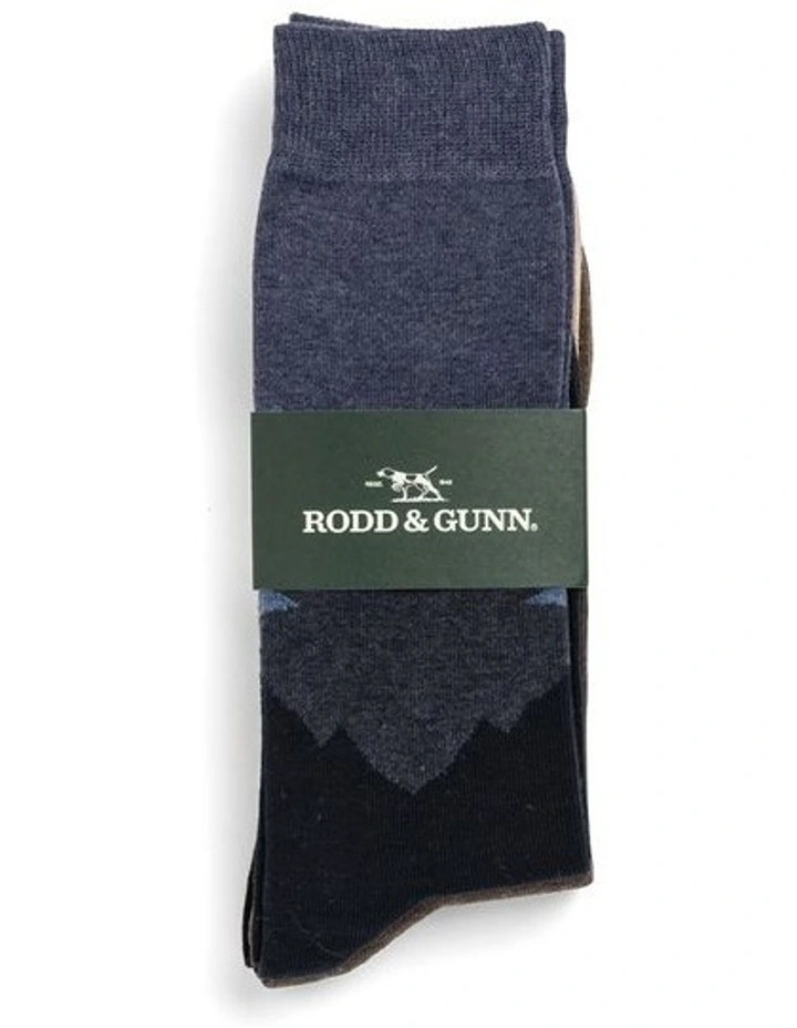 Horsley Sock Three Pack in Multi image 2