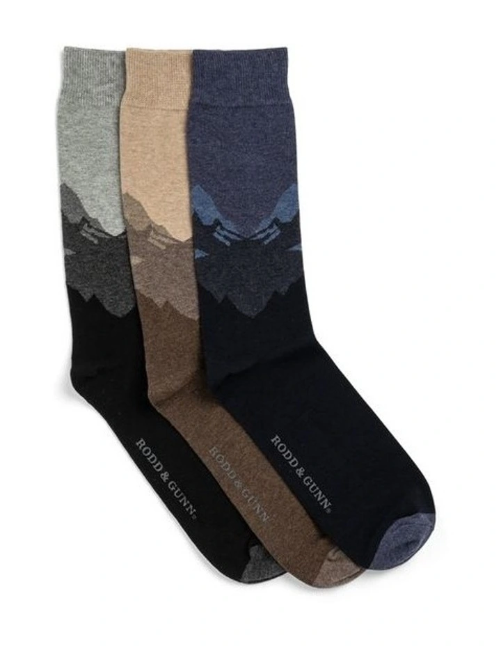 Horsley Sock Three Pack in Multi image 3
