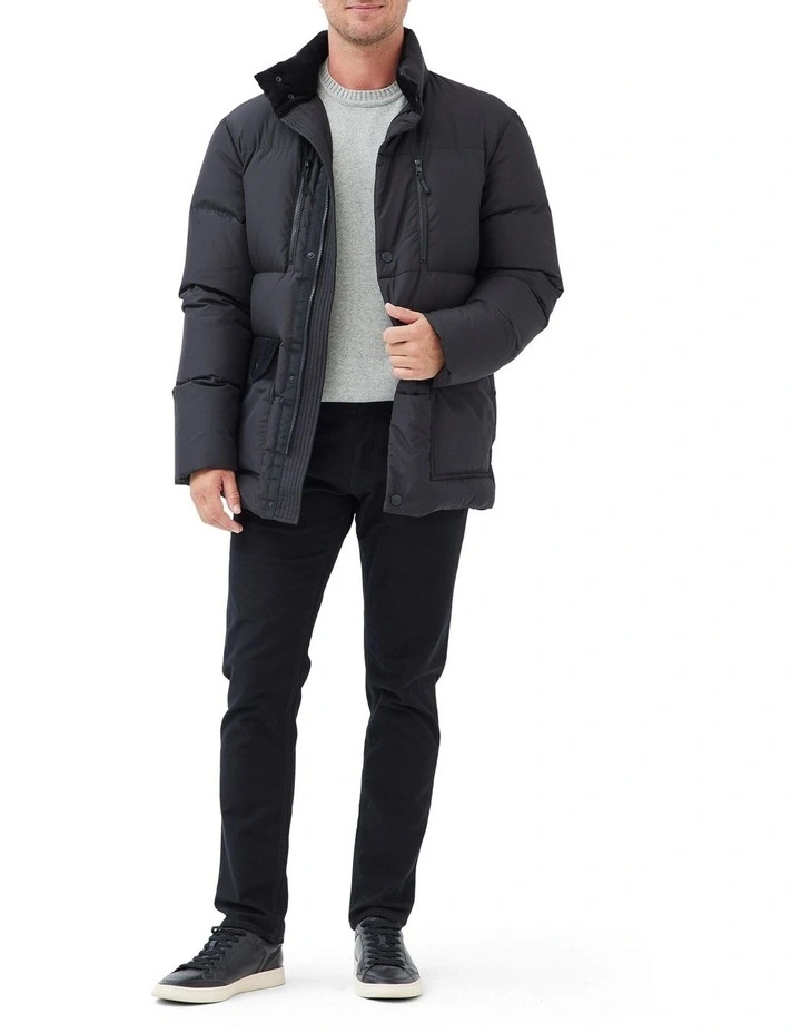 Ohau Down Jacket in Black image 3