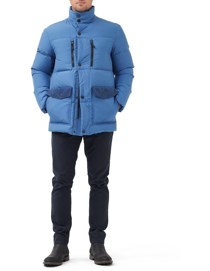 Ohau Down Jacket in Blue image 3