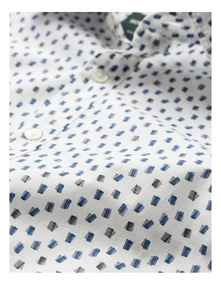 Rees Valley Long Sleeve Sports Fit Shirt in White image 5
