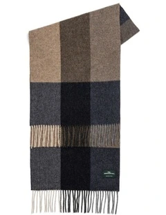Jessie Crescent Scarf in Brown Multi