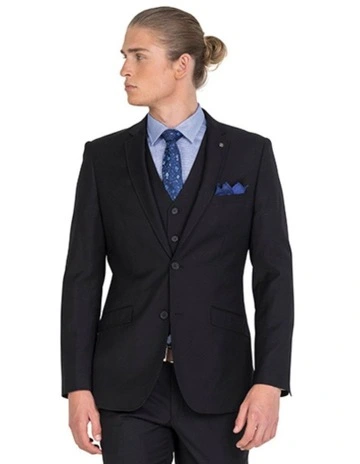 Tailored Fit Short Jacket in Black