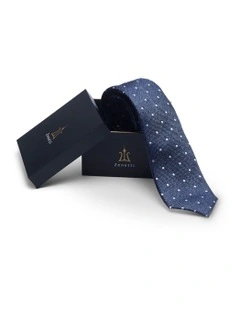 Silk Tie & Hank Box Set in Blue