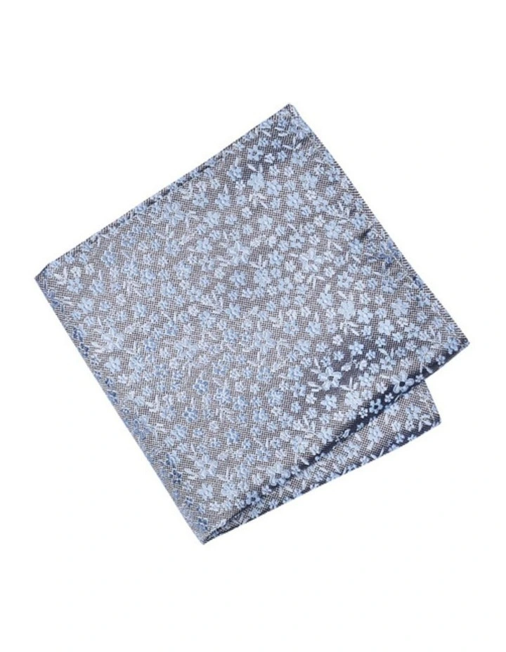 Zenetti Paisley Silk Tie and Hank Set in Light Blue image 4