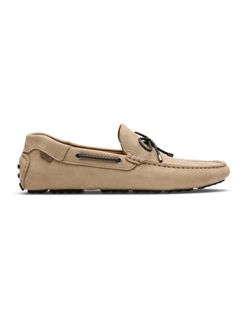 California Nubuck Driving Shoes in Taupe