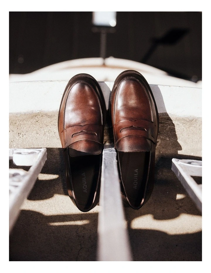 Dartmouth Leather Loafers in Brown image 2