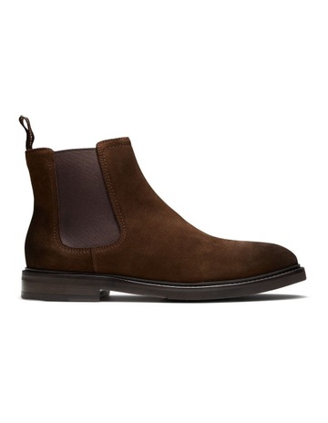 Kirby Suede Chelsea Boots in Dark Brown