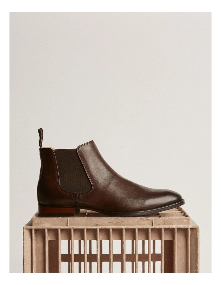 Dakota Leather Chelsea Boots in Brown image 6
