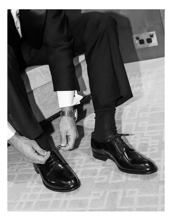 Dyer Derby Shoes in Patent Black image 2