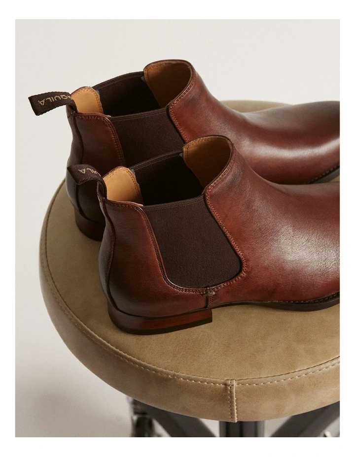 Dakota Leather Chelsea Boots in Tan image 5