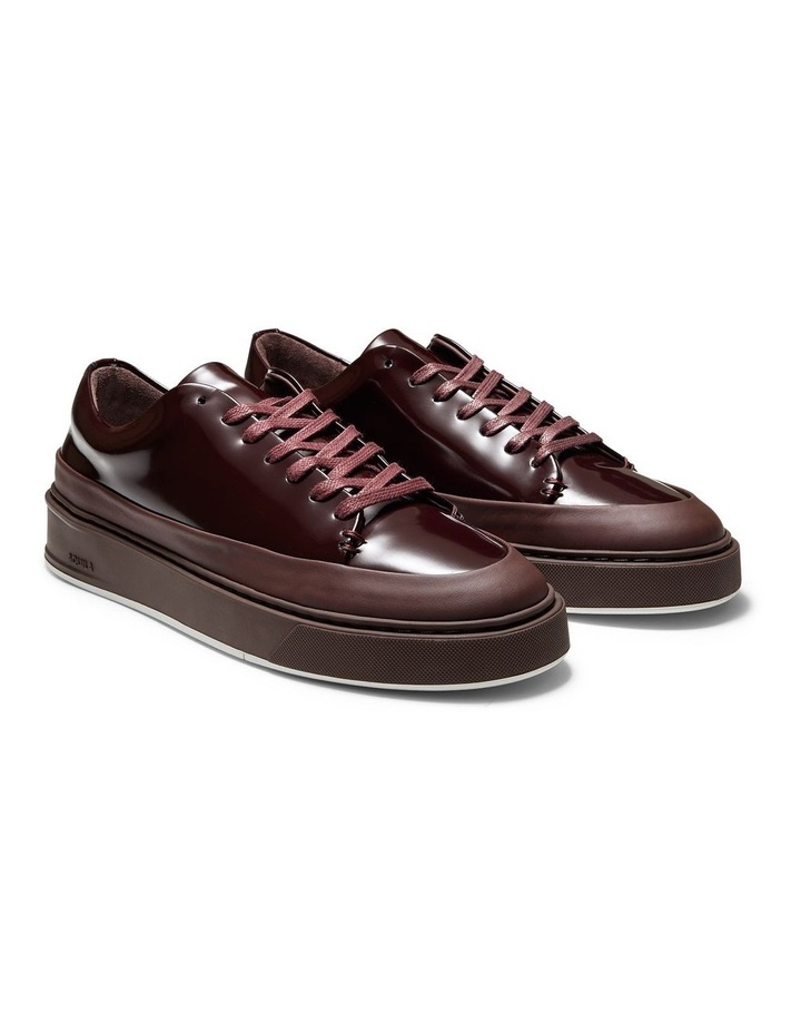 Odin Ace Leather Sneakers in Burgundy image 2