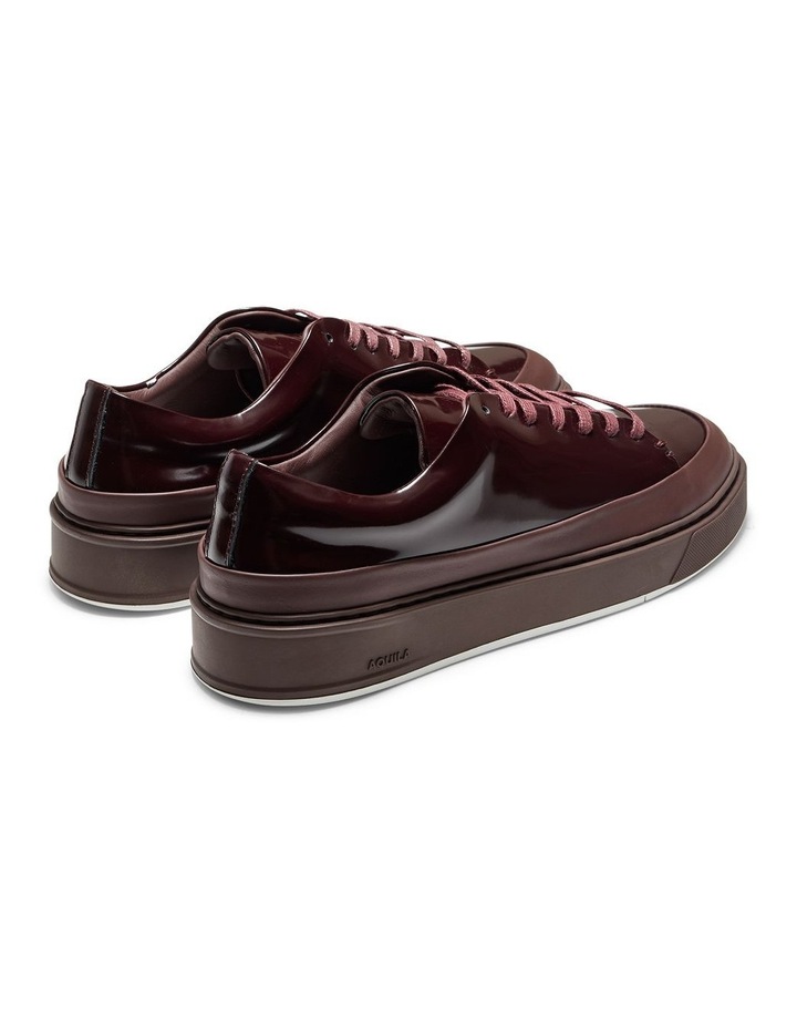 Odin Ace Leather Sneakers in Burgundy image 4