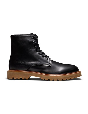 Atlas Zip Military Boots in Black