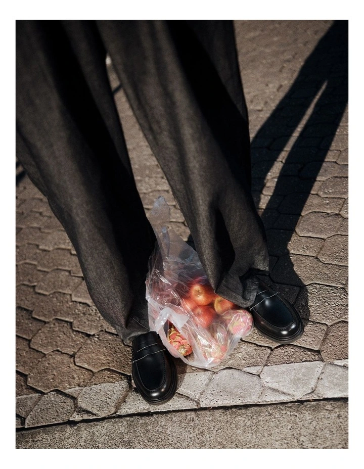 Mensa Penny Loafers in Black image 2