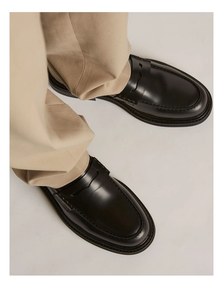 Mensa Penny Loafers in Black image 6