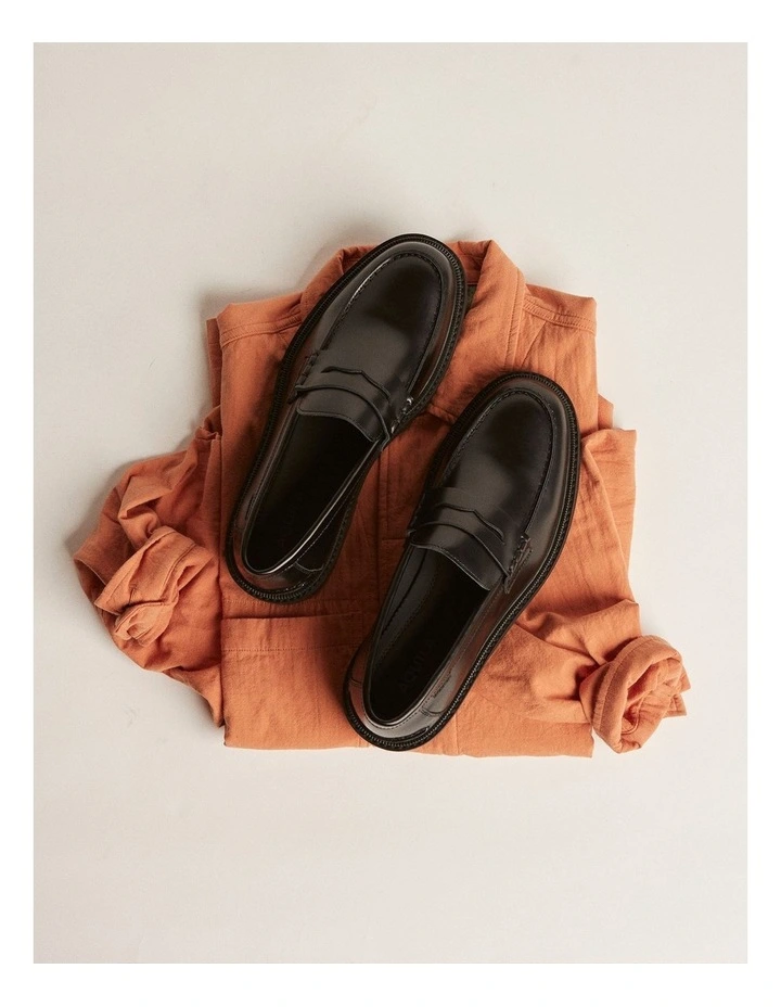 Mensa Penny Loafers in Black image 6