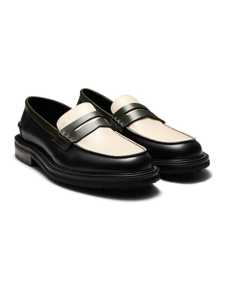 Mensa Penny Loafers in Black Multi image 3