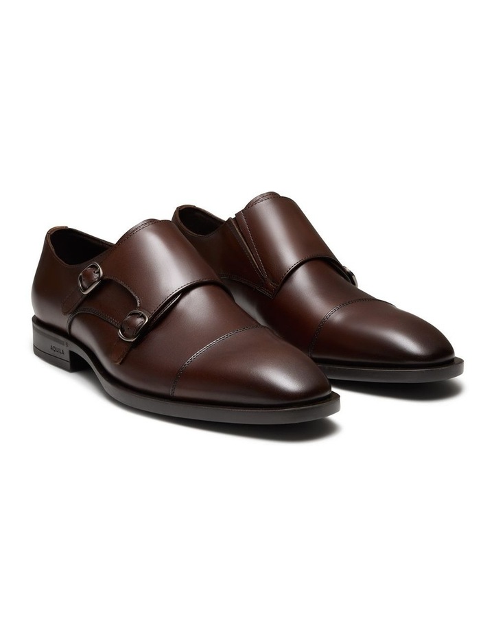 Murphy Monk Strap Shoes in Brown image 3