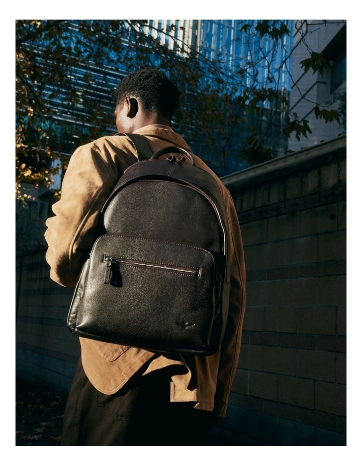 Montoro Leather Backpack in Brown image 2