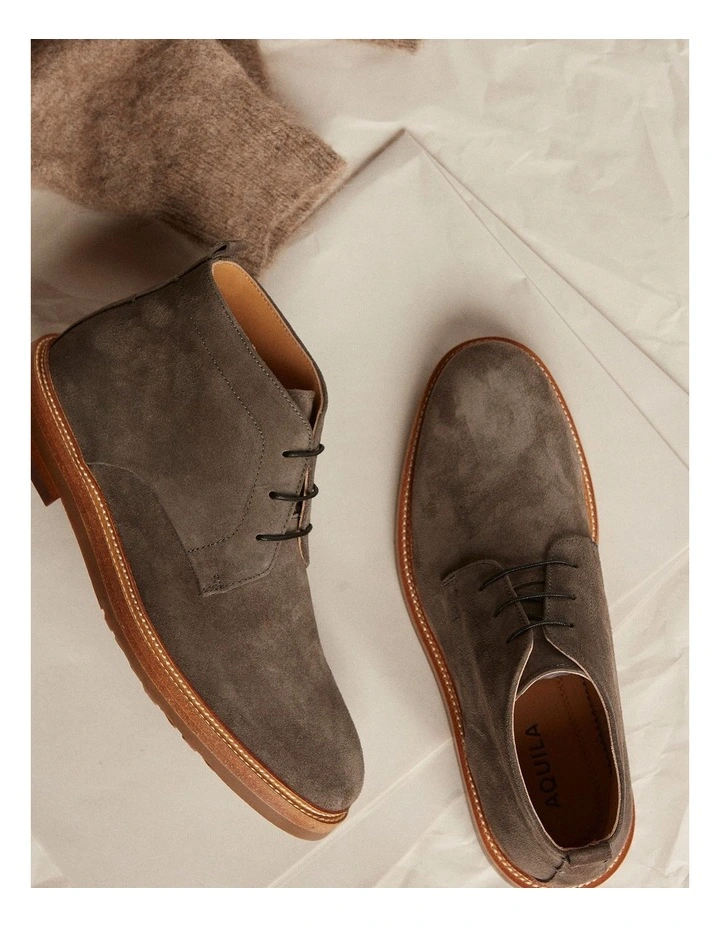 Dakar Suede Chukka Boots in Charcoal image 2